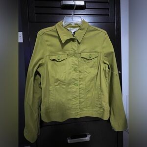 Apple green 🍏 jean jacket.